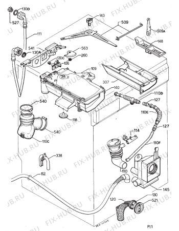 Взрыв-схема стиральной машины Husqvarna Electrolux QW942H - Схема узла Hydraulic System 272